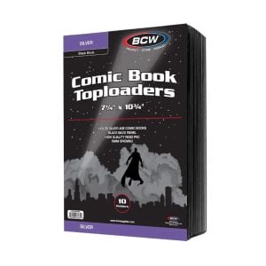 Silver Comic Topload Holder - Black