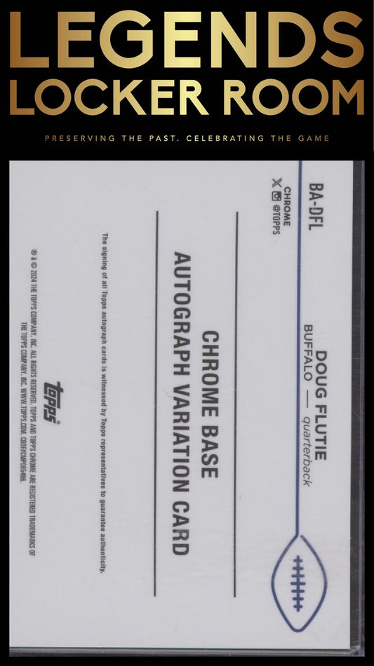 2024 Topps Chrome #BA-DFL Doug Flutie Autographs Green Refractor #/99