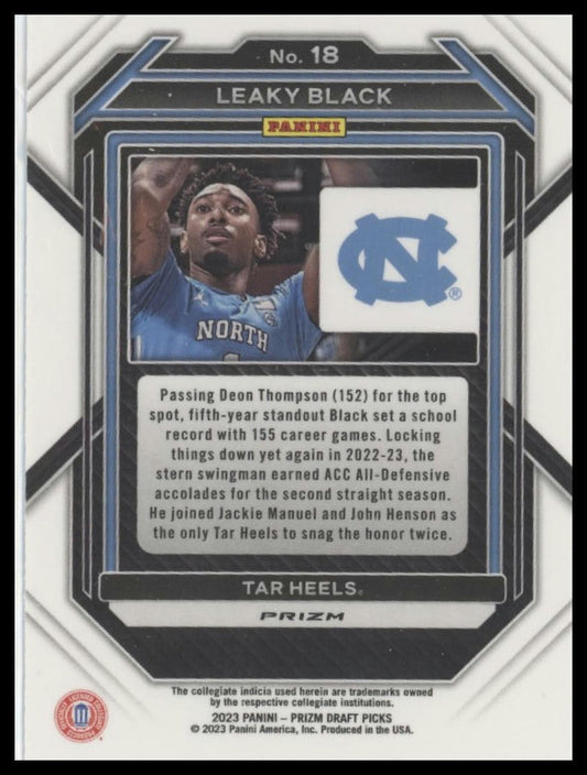 2023 Panini Prizm Draft Picks #18 Leaky Black Silver
