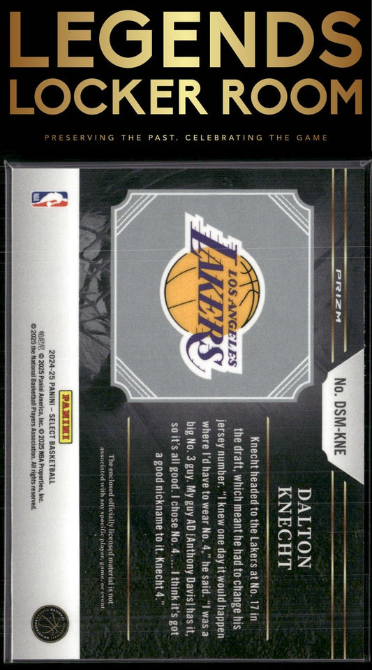 2024-25 Panini Select #DSM-KNE Dalton Knecht Draft Selection Memorabilia