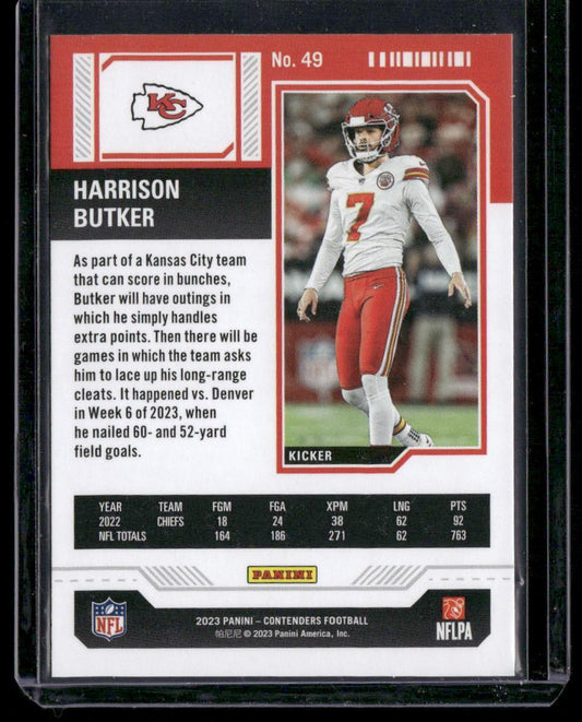 2023 Panini Contenders #49 Harrison Butker