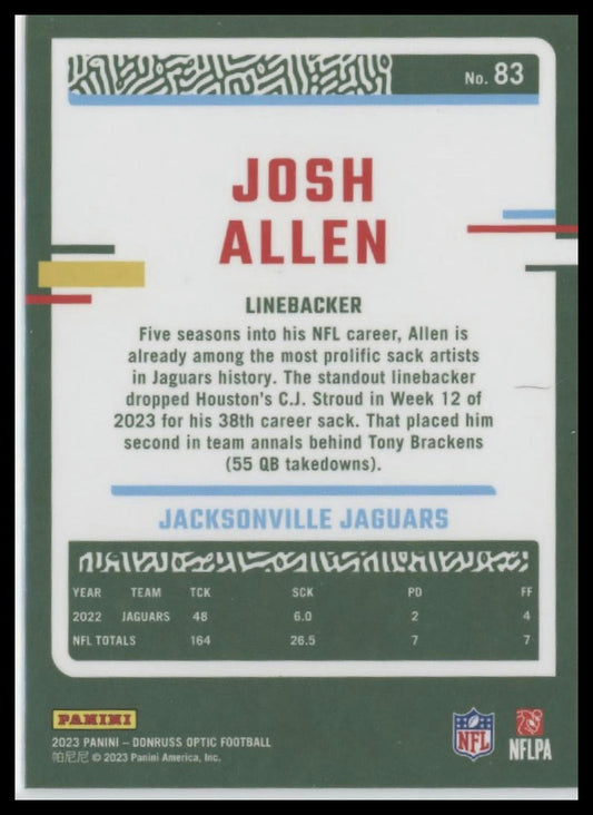 2023 Donruss Optic #83 Josh Allen
