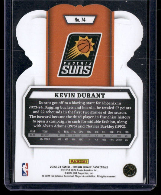 2023-24 Panini Crown Royale #74 Kevin Durant