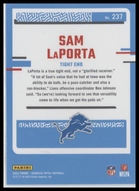 2023 Donruss Optic #237 Sam LaPorta