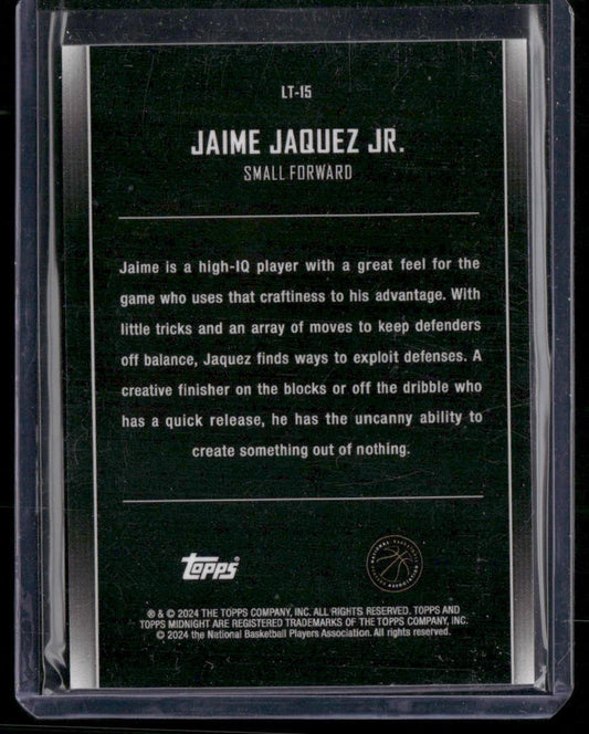 2023-24 Topps Midnight #LT-15 Jaime Jaquez Jr. Lunar Tide Dusk #/75