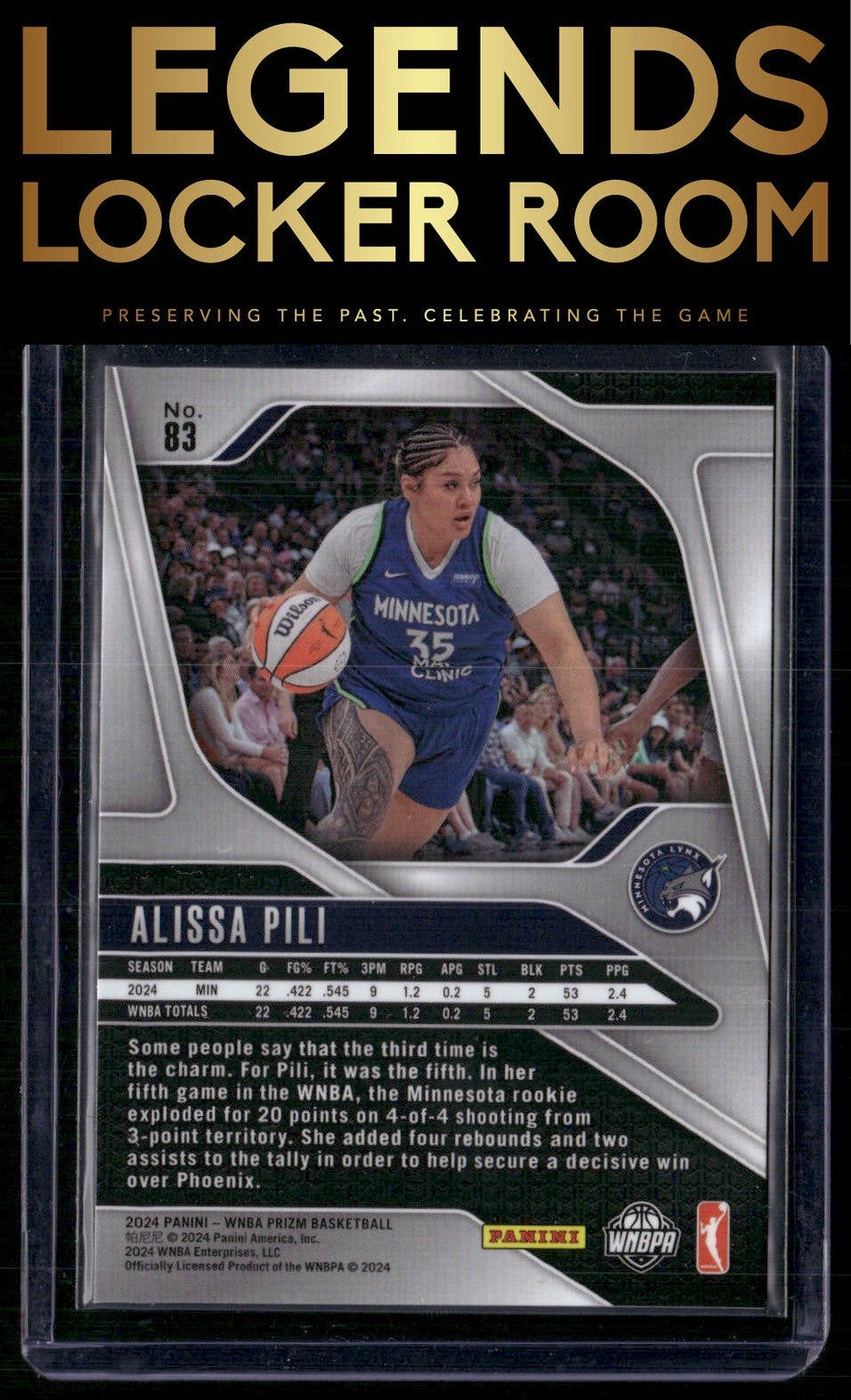 2024 Panini Prizm WNBA #83 Alissa Pili