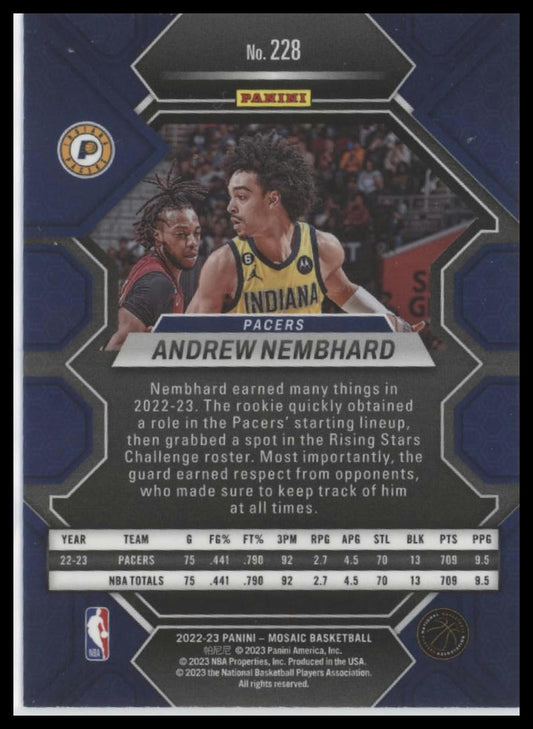 2022-23 Panini Mosaic #228 Andrew Nembhard