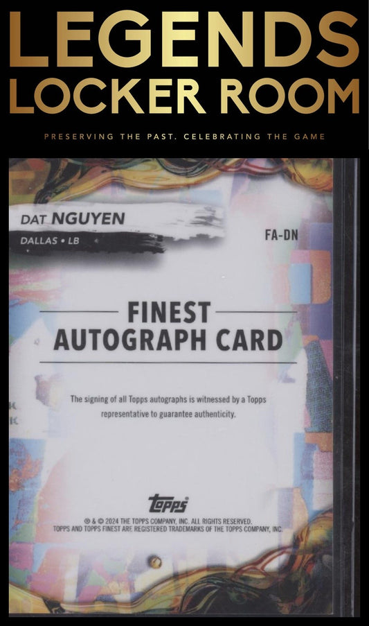 2024 Finest Dat Nguyen Finest Autographs Black Refractor 25/25 Bookend!