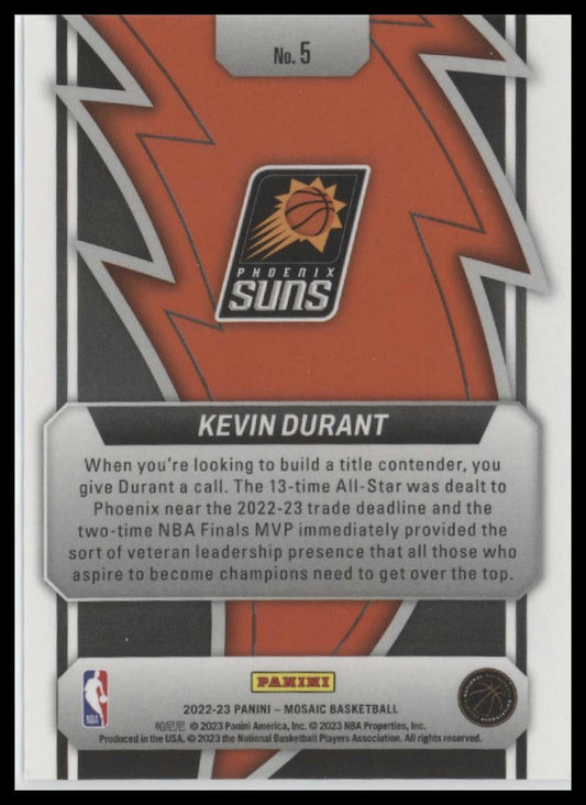 2022-23 Panini Mosaic #5 Kevin Durant Thunder Road
