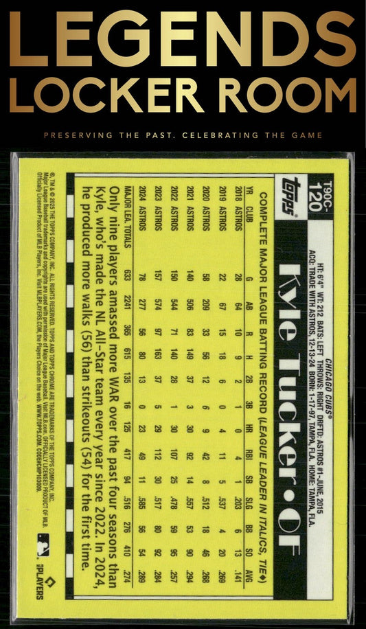 2025 Topps Kyle Tucker 1990 Topps Baseball 35th Anniversary Chrome Mojo