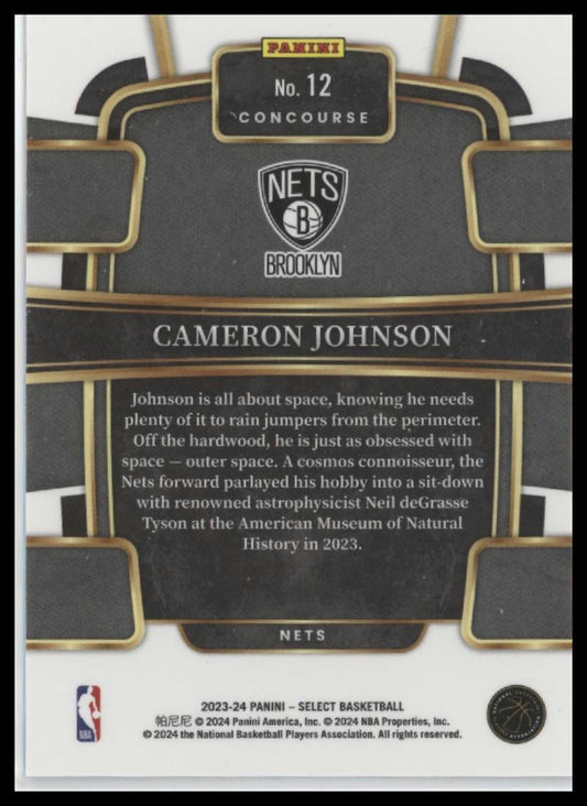 2023-24 Panini Select #12 Cameron Johnson Blue (Retail Base)