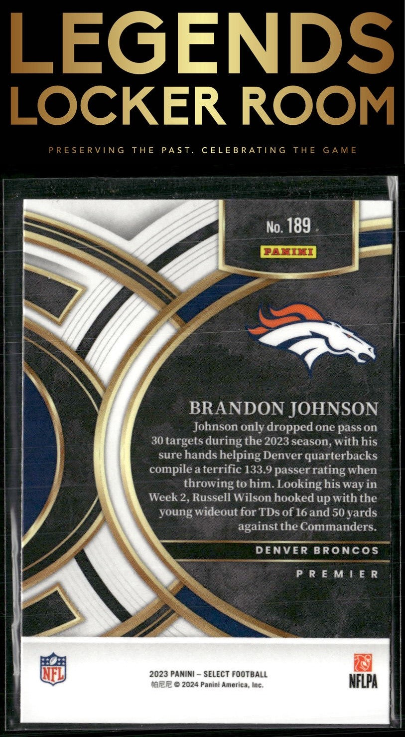 2023 Panini Select #189 Brandon Johnson
