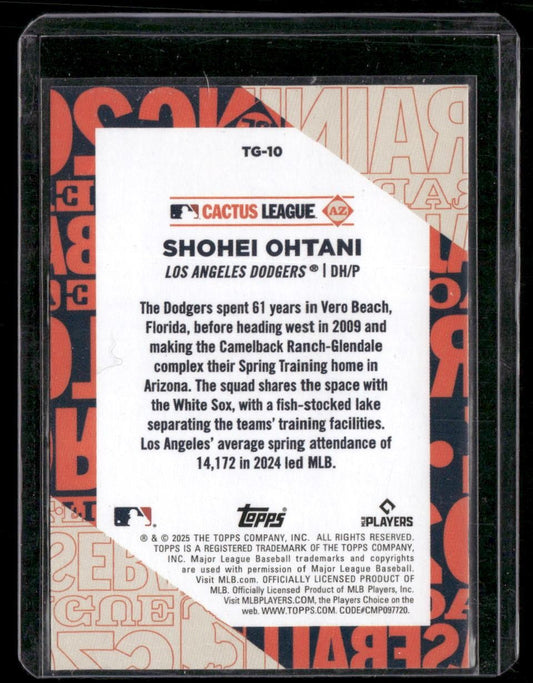 2025 Topps #TG-10 Shohei Ohtani Training Grounds
