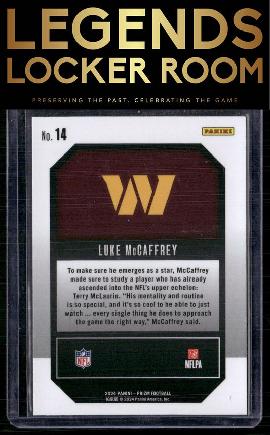 2024 Panini Prizm #14 Luke McCaffrey Emergent