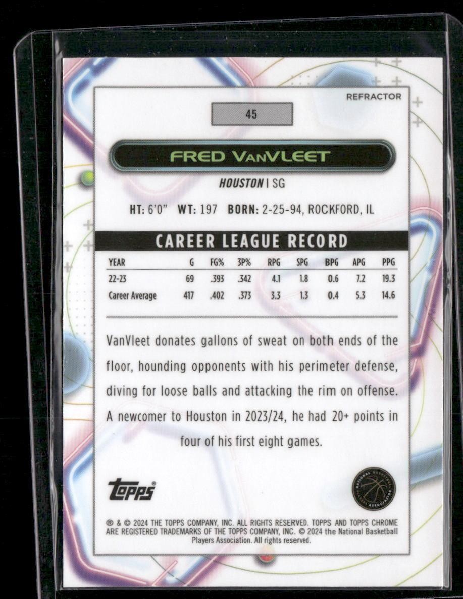2023-24 Topps Chrome Cosmic #45 Fred VanVleet Refractors