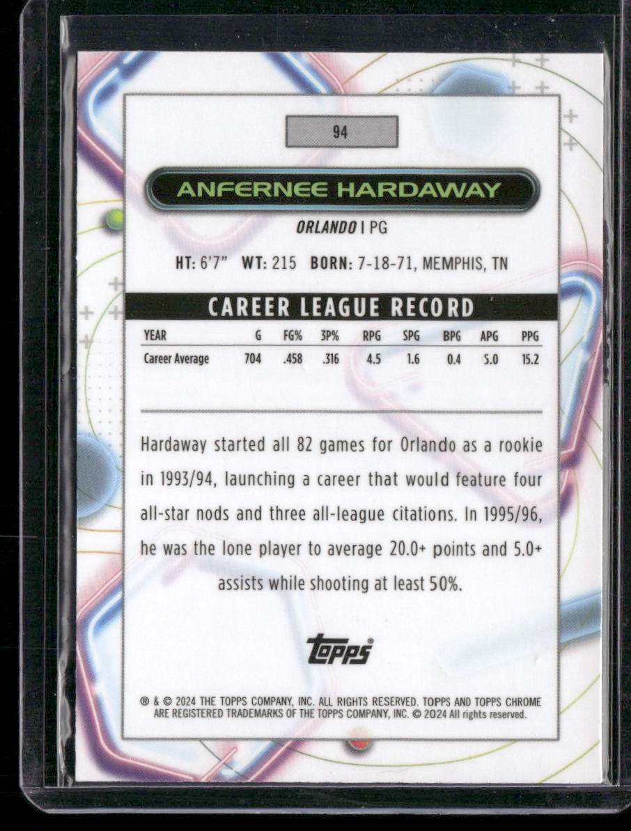 2023-24 Topps Chrome Cosmic #94 Anfernee Hardaway