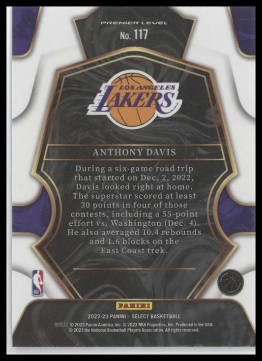 2022-23 Panini Select #117 Anthony Davis Blue (Retail Base)