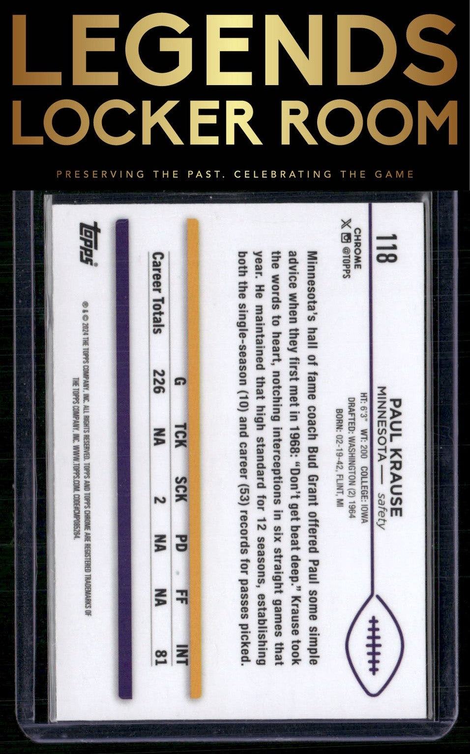 2024 Topps Chrome #118 Paul Krause