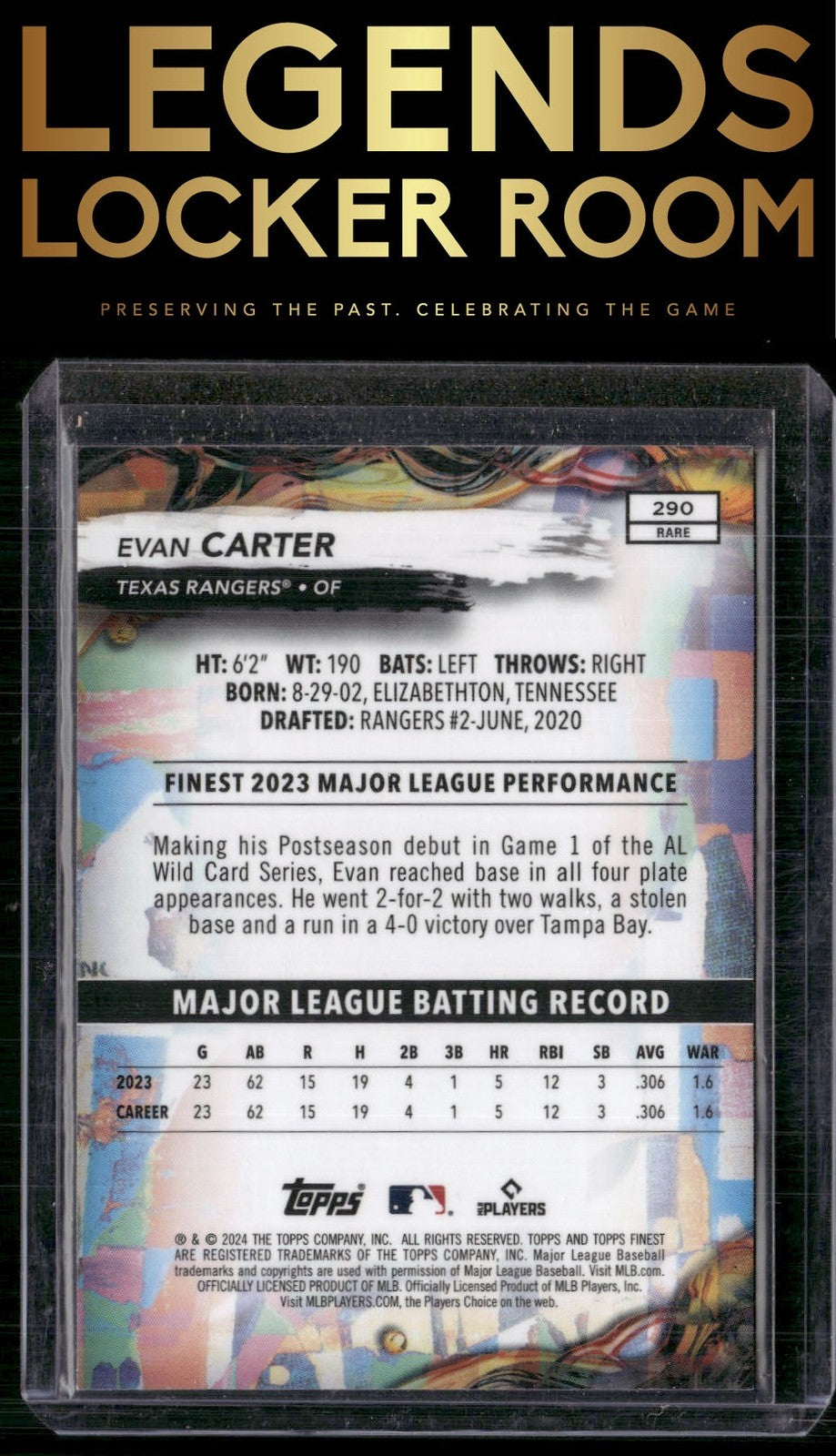 2024 Finest #290 Evan Carter