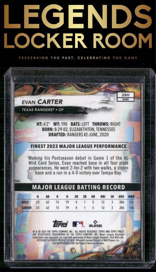 2024 Finest #290 Evan Carter