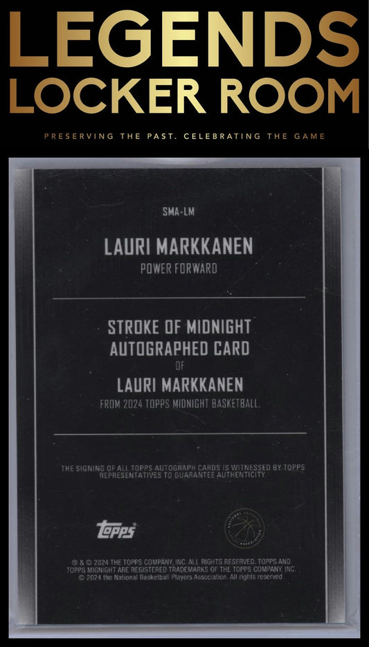 2023-24 Topps Midnight #SMA-LM Lauri Markkanen Stroke of Midnight Autographs