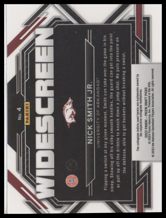 2023 Panini Prizm Draft Picks #4 Nick Smith Jr. Widescreen