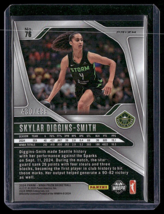 2024 Panini Prizm WNBA #76 Skylar Diggins-Smith Pulsar Prizms #/499