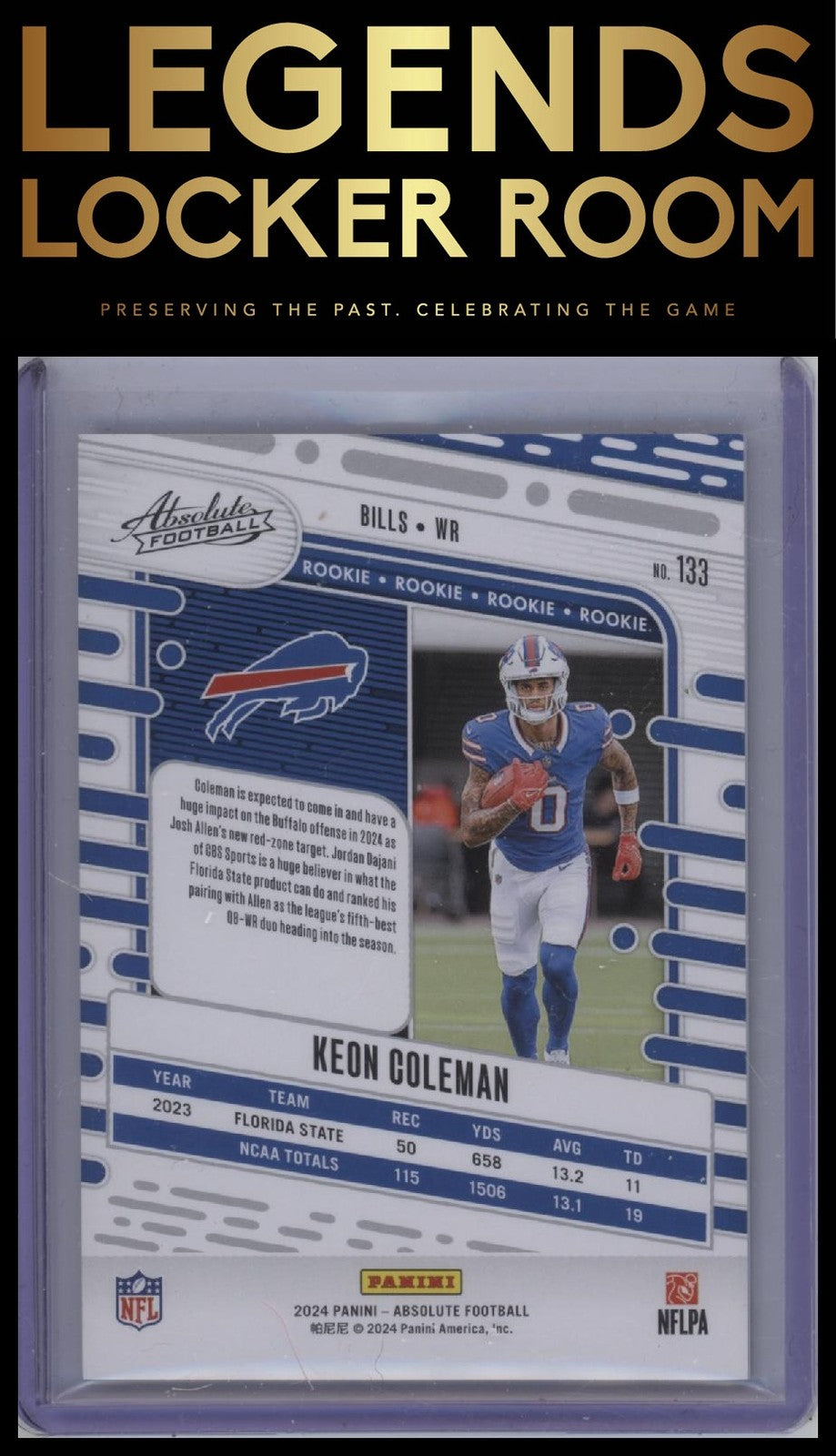 2024 Panini Absolute #133 Keon Coleman #/350
