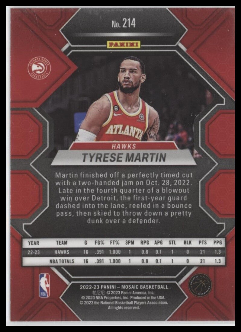 2022-23 Panini Mosaic #214 Tyrese Martin