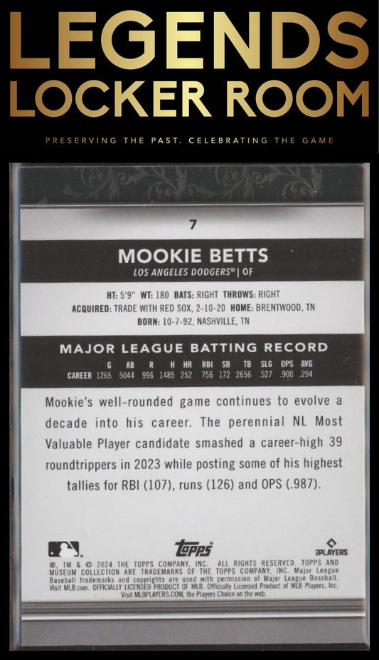 2024 Topps Museum Collection #7 Mookie Betts Copper