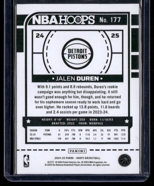 2024-25 Hoops #177 Jalen Duren Impulse