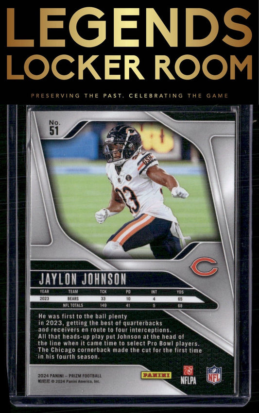 2024 Panini Prizm #51 Jaylon Johnson