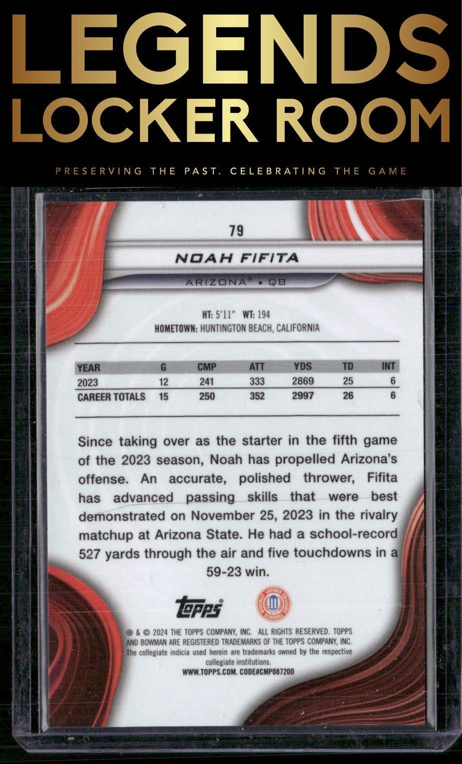 2024 Bowman University Best #79 Noah Fifita Teal Geometric Refractor #/15