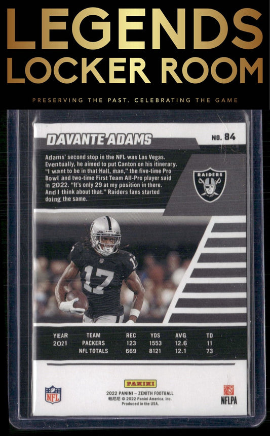 2022 Zenith #84 Davante Adams Retail
