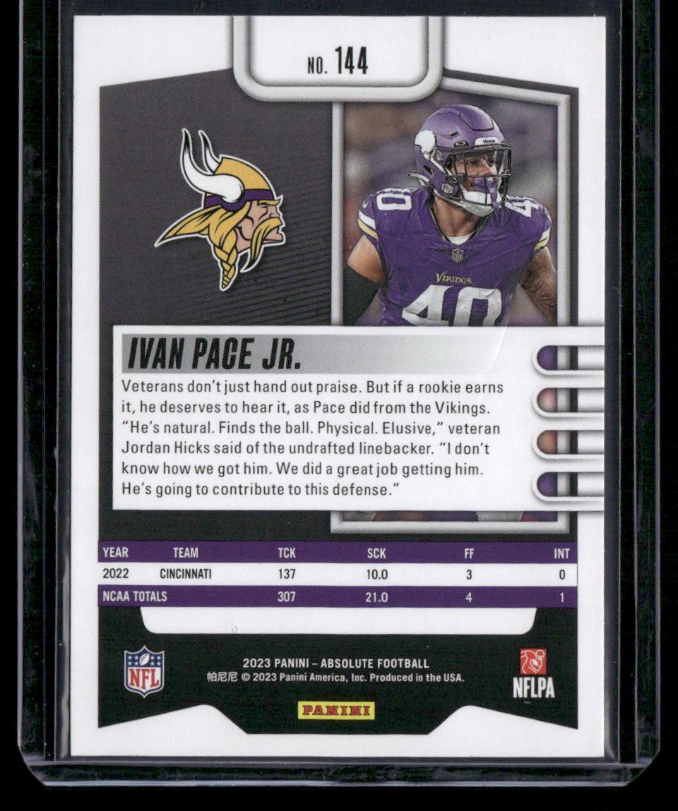 2023 Panini Absolute #144 Ivan Pace Jr. Retail