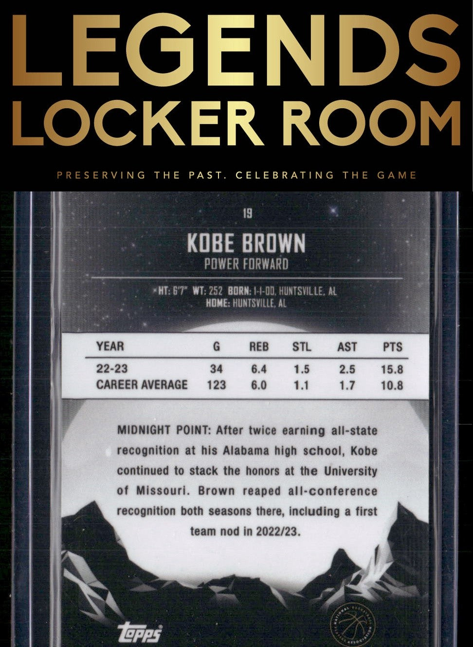 2023-24 Topps Midnight #19 Kobe Brown