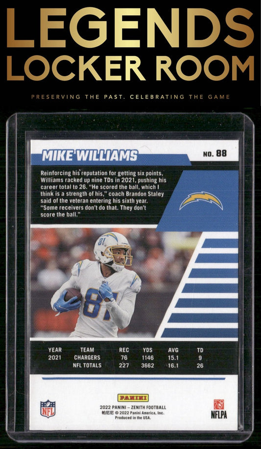 2022 Zenith #88 Mike Williams Red Zone
