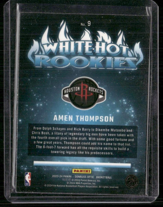 2023-24 Donruss Optic #9 Amen Thompson White Hot Rookies