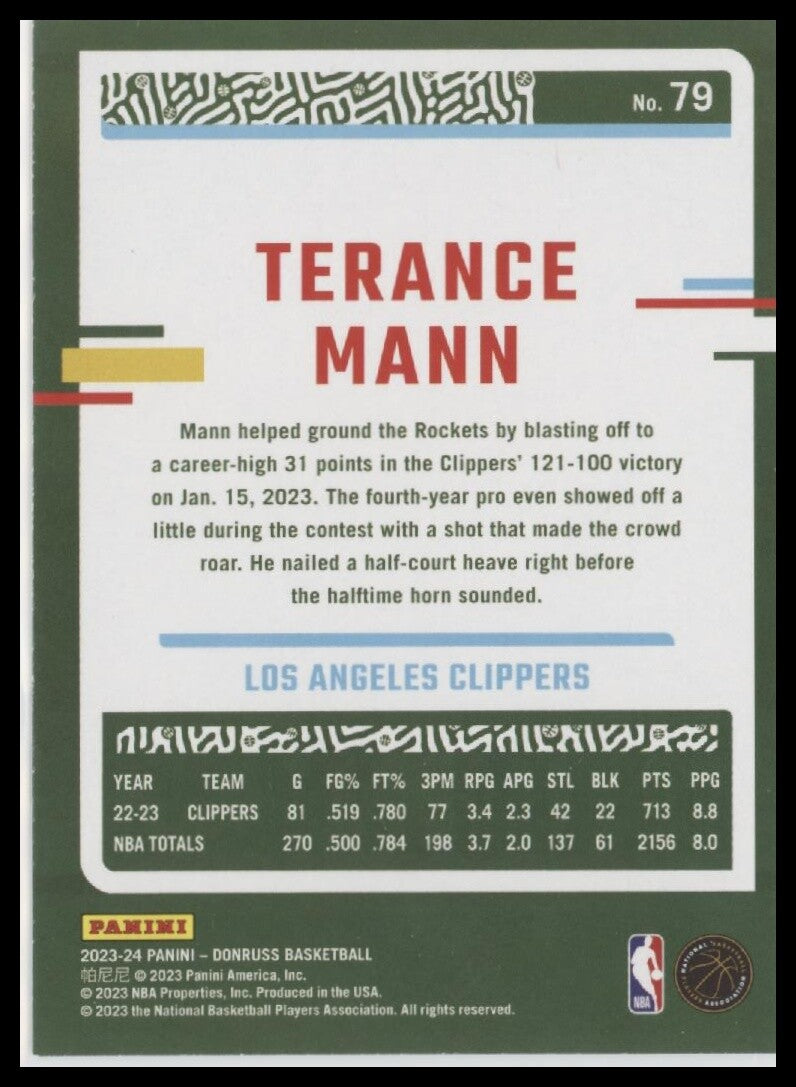 2023-24 Donruss #79 Terance Mann