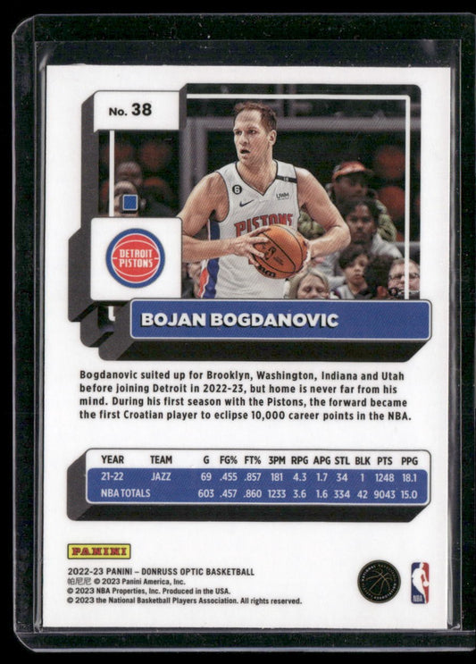 2022-23 Donruss Optic #38 Bojan Bogdanovic