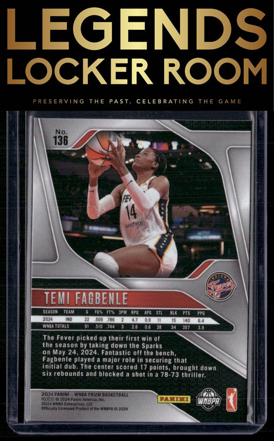 2024 Panini Prizm WNBA #136 Temi Fagbenle