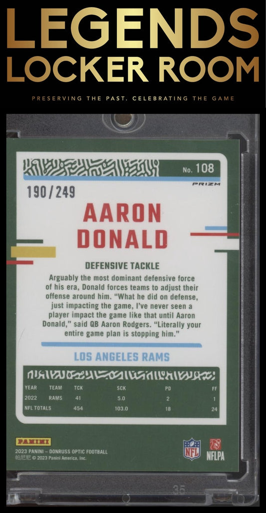 2023 Donruss Optic #108 Aaron Donald Orange #/249