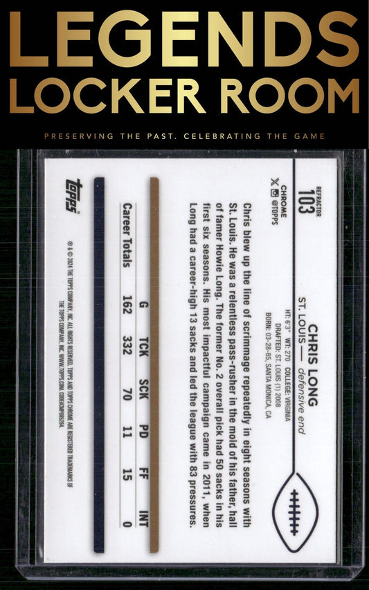 2024 Topps Chrome #103 Chris Long Refractor