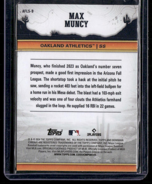 2024 Bowman Chrome #AFLS-9 Max Muncy 2023 AFL Fall Stars