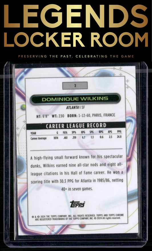 2023-24 Topps Chrome Cosmic #3 Dominique Wilkins