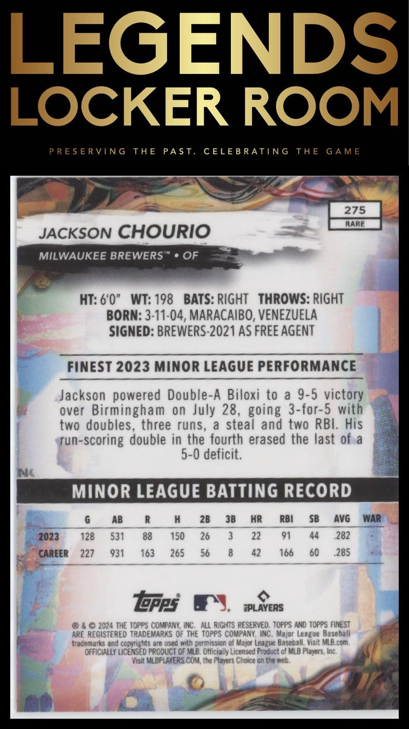 2024 Finest #275 Jackson Chourio