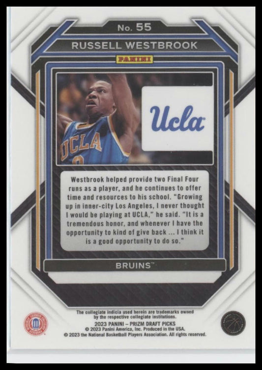 2023 Panini Prizm Draft Picks #55 Russell Westbrook