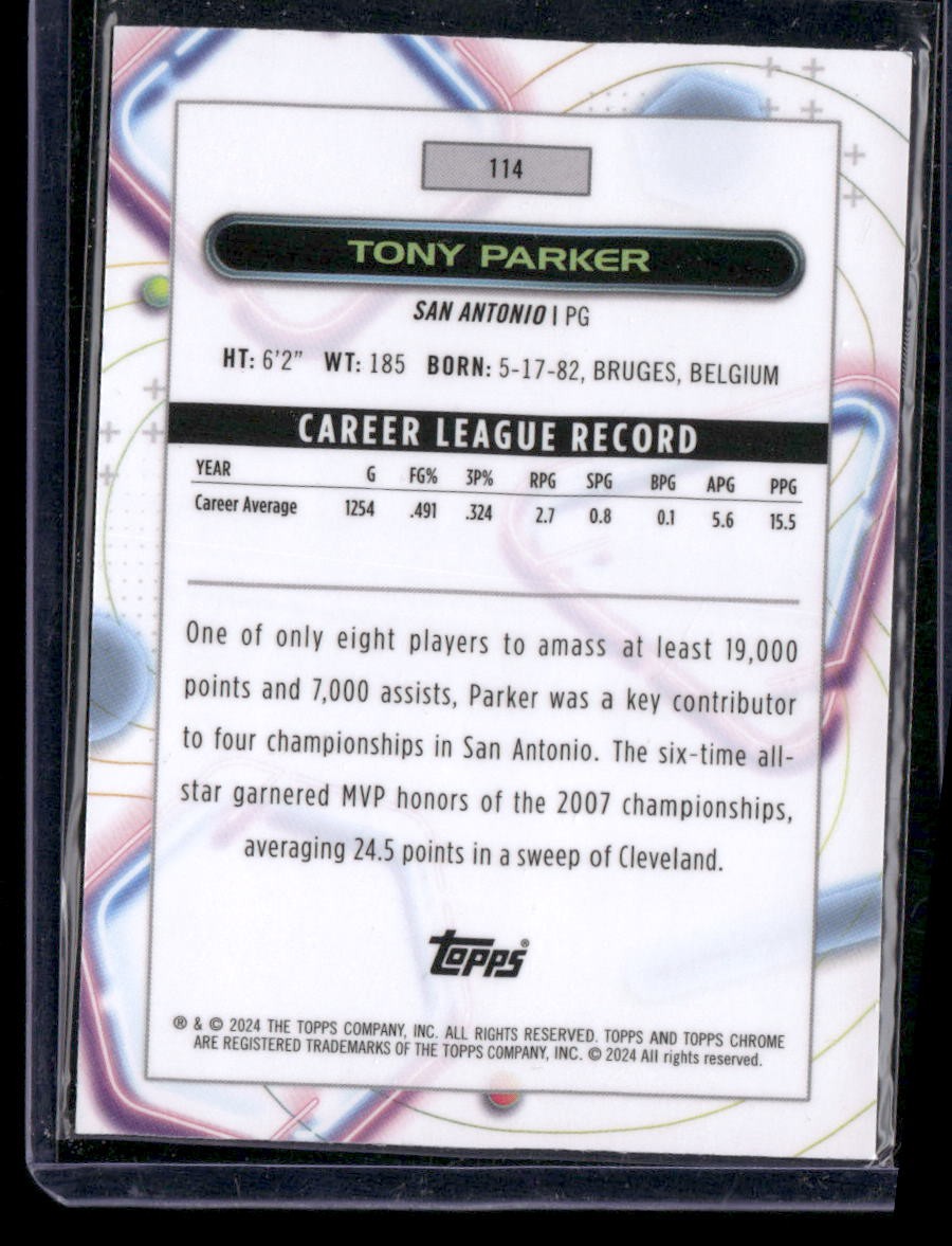 2023-24 Topps Chrome Cosmic #114 Tony Parker