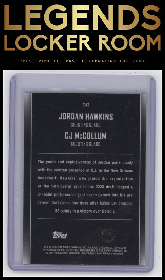 2023-24 Topps Midnight #C-12 Jordan Hawkins / C.J. McCollum Constellations
