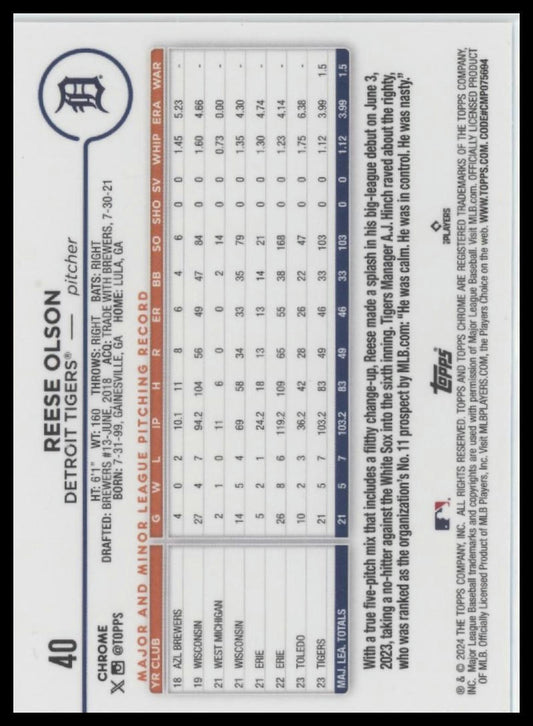 2024 Topps Chrome #40 Reese Olson